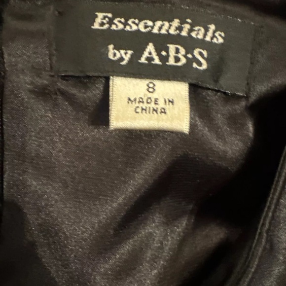 Vintage Essentials By A•B•S Women’s Satin Cocktail Dress Pleated With Rose US8 - Picture 7 of 9